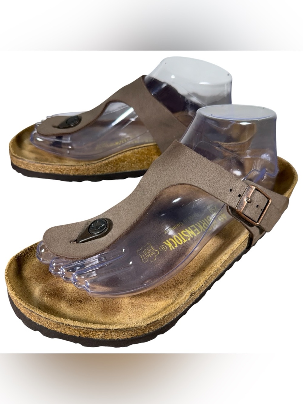 Birkenstock Gizeh Birko-Flor Flip Flop Sandal Unisex Brown Size 40